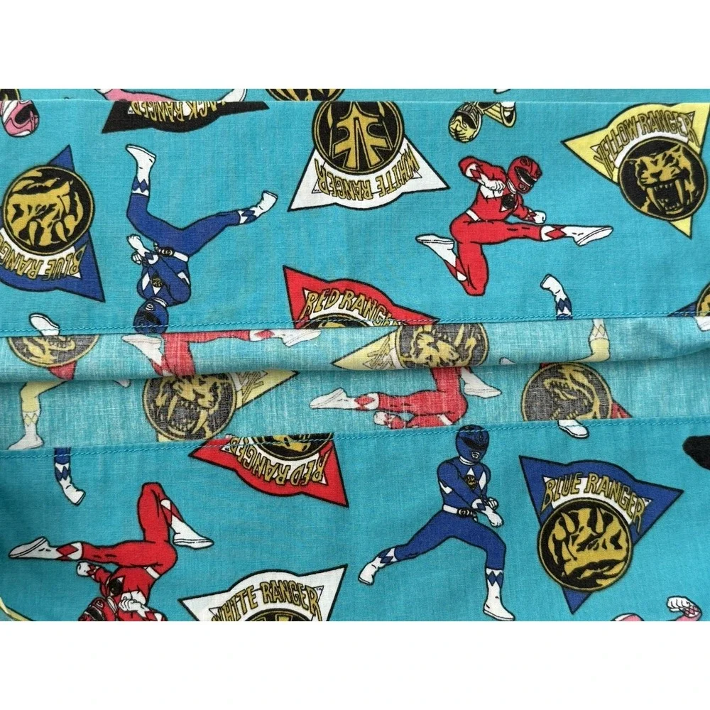 RARE Vintage Mighty Morphin 1995‎ Saban Power Rangers Teal Hand-Made Pillow Case